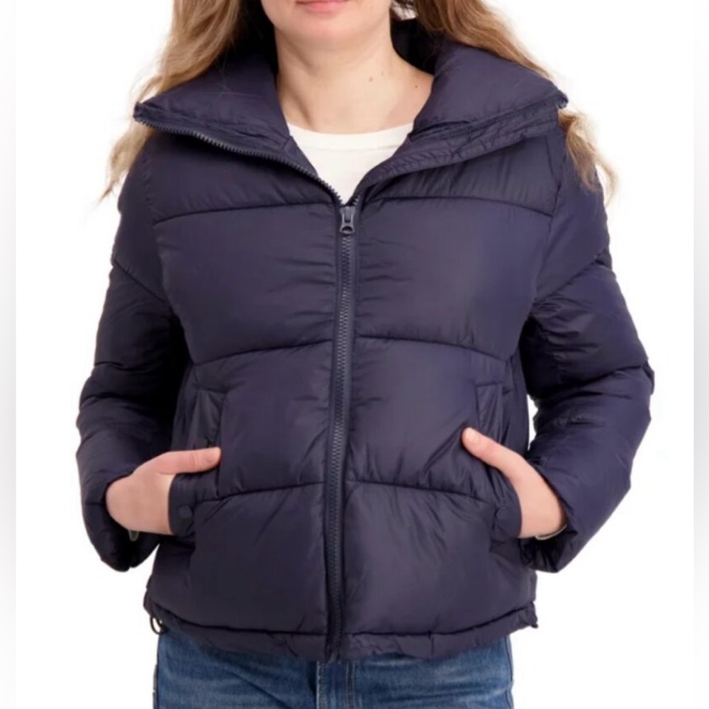 NWT Hudson Navy High Collar Puffer Jacket